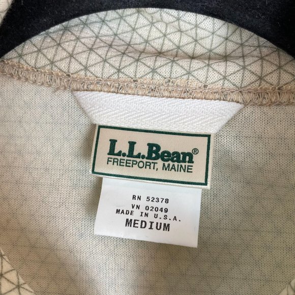 LL BEAN VINTAGE 3/4 ZIP JACKET SIZE MEDIUM - Picture 3 of 6